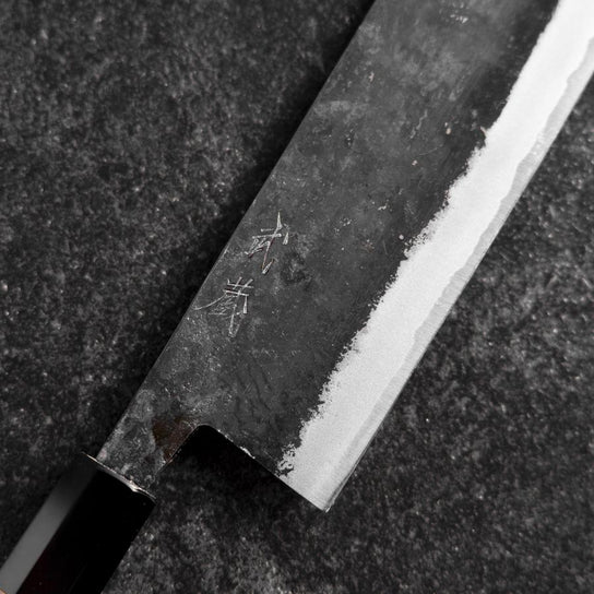 Nakiri Blue Steel #2 Kurouchi Mango de Nogal 165mm