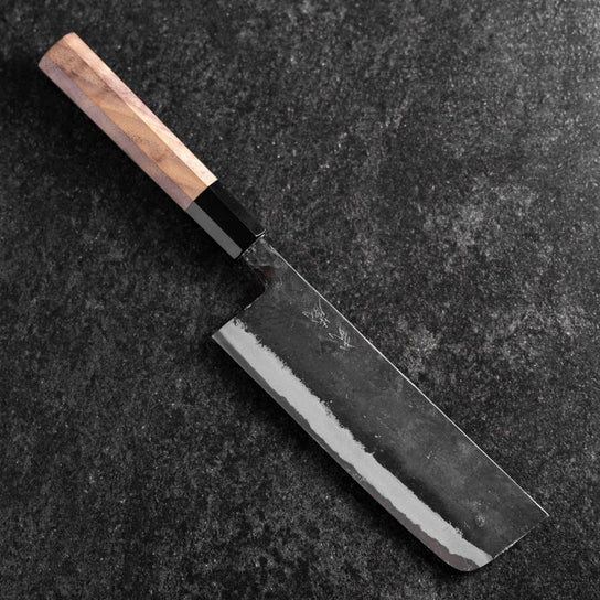 Nakiri Blue Steel #2 Kurouchi Mango de Nogal 165mm
