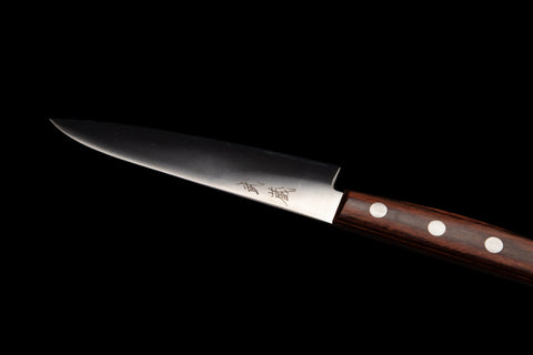 Gyuto Silver Steel #3 Polished Buffalo Magnolia Handle 180mm (7”)-[Musashi]-[Japanese-Kitchen-Knives]