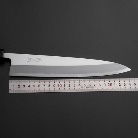 Aideba White Steel #2 Kasumi Buffalo Ebony Handle 240mm (9.4”)-[Musashi]-[Japanese-Kitchen-Knives]