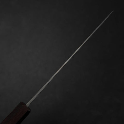 Ajikiri Blue Steel #1 Kurouchi Purple Urushi Handle 145mm-[Musashi]-[Japanese-Kitchen-Knives]