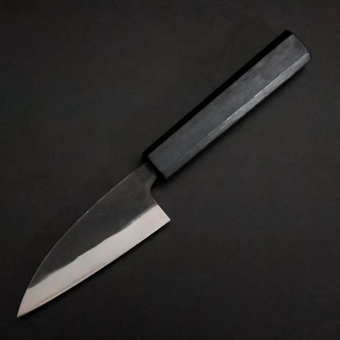 Ajikiri Blue Steel #2 Kurouchi Blue Urushi Handle 105mm-[Musashi]-[Japanese-Kitchen-Knives]
