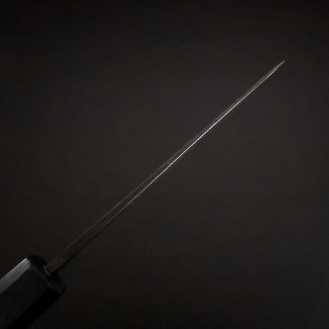 Ajikiri Blue Steel #2 Kurouchi Blue Urushi Handle 105mm-[Musashi]-[Japanese-Kitchen-Knives]