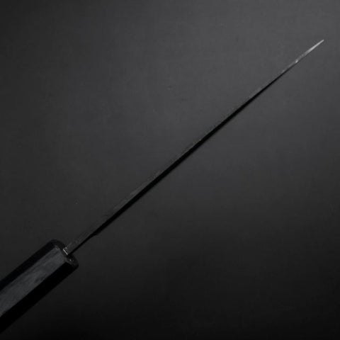 Ajikiri Blue Steel #2 Kurouchi Dark Blue Urushi Handle 145mm-[Musashi]-[Japanese-Kitchen-Knives]