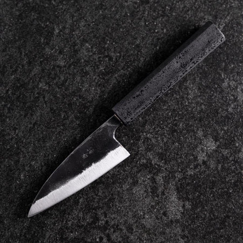 Ajikiri White Steel #2 Kurouchi Mango Ishime Urushi Negro 105mm