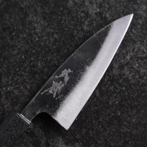 Ajikiri White Steel #2 Kurouchi Mango Ishime Urushi Negro 105mm