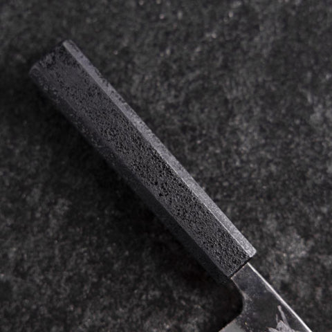 Ajikiri White Steel #2 Kurouchi Mango Ishime Urushi Negro 105mm