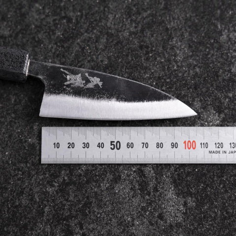 Ajikiri White Steel #2 Kurouchi Mango Ishime Urushi Negro 105mm