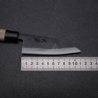 Ajikiri White Steel #2 Kurouchi Magnolia Round Handle 105mm (4.1”)-[Musashi]-[Japanese-Kitchen-Knives]