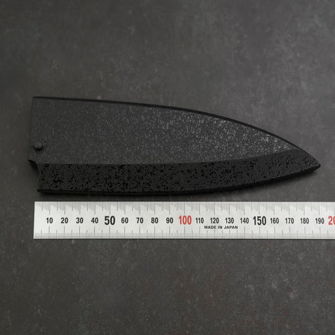 Black-Ishime Saya Sheath for Deba with Pin, 150mm-[Musashi]-[Japanese-Kitchen-Knives]