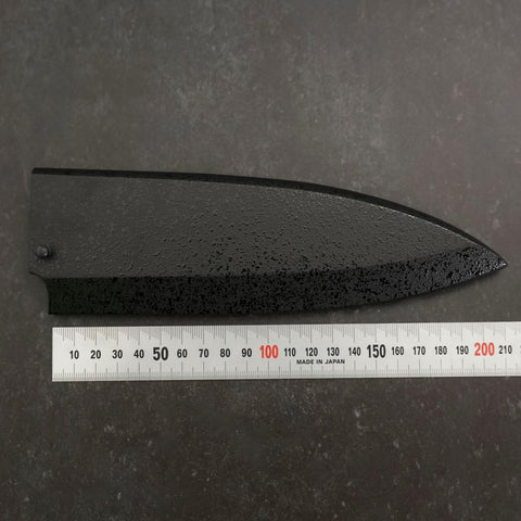 Black-Ishime Saya Sheath for Deba with Pin 180mm-[Musashi]-[Japanese-Kitchen-Knives]