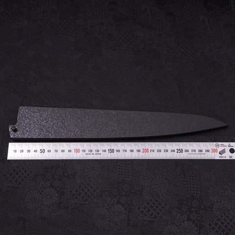 Black-Ishime Saya Sheath for Sujihiki with Pin, 270mm (10.6”)-[Musashi]-[Japanese-Kitchen-Knives]