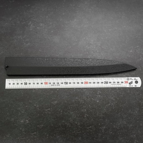Black-Ishime Saya Sheath for Yanagiba with Pin 300mm (11.8”)-[Musashi]-[Japanese-Kitchen-Knives]
