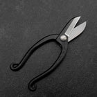 Black Musashi Flower Scissors Blue Steel #2 Undercuts Forged Handmade 165mm (6.5”)-[Musashi]-[Japanese-Kitchen-Knives]