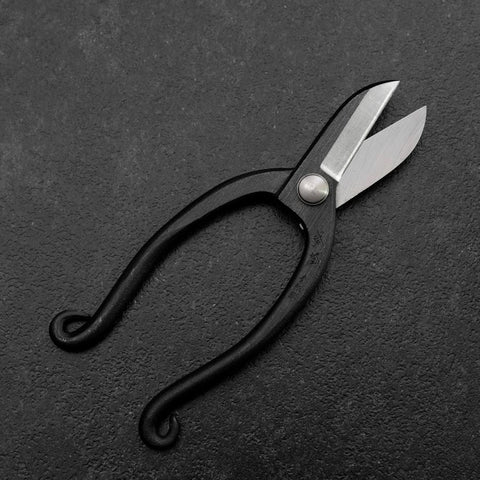 Black Musashi Flower Scissors Blue Steel #2 Undercuts Forged Handmade 165mm (6.5”)-[Musashi]-[Japanese-Kitchen-Knives]