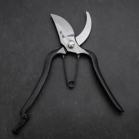 Black Musashi Pruning Shears / Garden Scissors B Type Forged Handmade 200mm (7.9”)-[Musashi]-[Japanese-Kitchen-Knives]