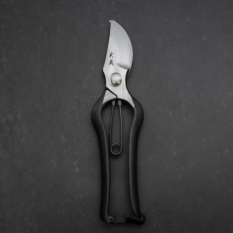 Black Musashi Pruning Shears / Garden Scissors B Type Forged Handmade 200mm (7.9”)-[Musashi]-[Japanese-Kitchen-Knives]