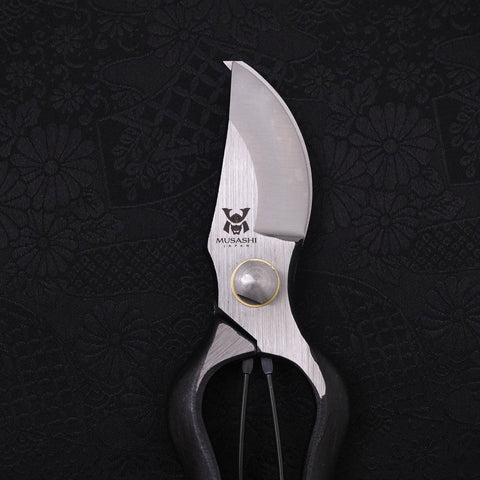 Black Musashi Pruning Shears / Garden Scissors B Type Forged Handmade 200mm-[Musashi]-[Japanese-Kitchen-Knives]