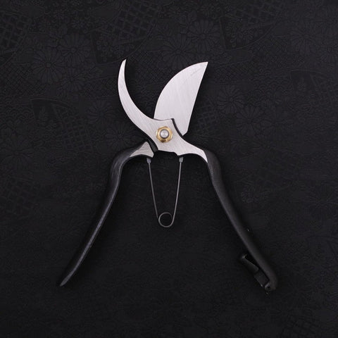 Black Musashi Pruning Shears / Garden Scissors B Type Forged Handmade 200mm-[Musashi]-[Japanese-Kitchen-Knives]