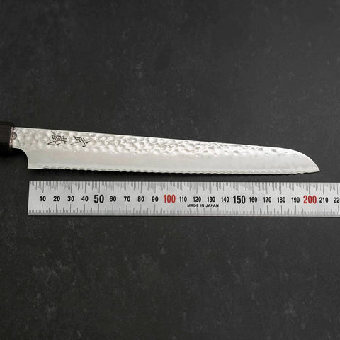 Bread knife VG-10 Tsuchime Ebony Handle 210mm-[Musashi]-[Japanese-Kitchen-Knives]