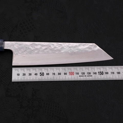 Bunka AUS-10 Nashiji Damascus Mirror Ocean Blue Handle 170mm (6.7”)