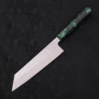 Bunka AUS-10 Nashiji Damascus Mirror Ocean Green Handle 170mm-[Musashi]-[Japanese-Kitchen-Knives]