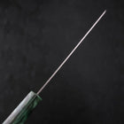 Bunka AUS-10 Nashiji Damascus Mirror Ocean Green Handle 170mm-[Musashi]-[Japanese-Kitchen-Knives]