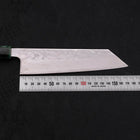 Bunka AUS-10 Nashiji Damascus Mirror Ocean Green Handle 170mm-[Musashi]-[Japanese-Kitchen-Knives]