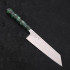 Bunka AUS-10 Nashiji Damascus Mirror Ocean Green Handle 170mm-[Musashi]-[Japanese-Kitchen-Knives]