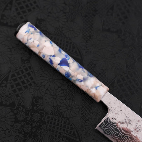 Bunka AUS-10 Nashiji Damasco Mango de Plástico Oceánico Mix Blanco 170 mm