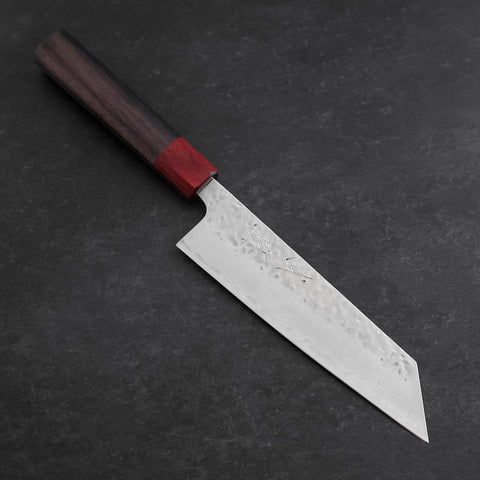 Bunka AUS-10 Tsuchime Damascus Shitan Handle 170mm-[Musashi]-[Japanese-Kitchen-Knives]