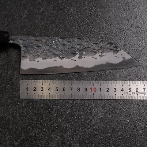 Bunka Blue Steel #1 Kurouchi Tsuchime Buffalo Walnut Handle 165mm (6.5”)-[Musashi]-[Japanese-Kitchen-Knives]