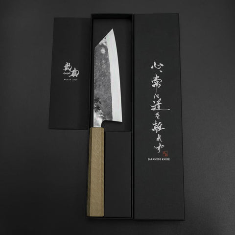 Bunka Blue Steel #1 Kurouchi Mango Urushi Blanco 170mm