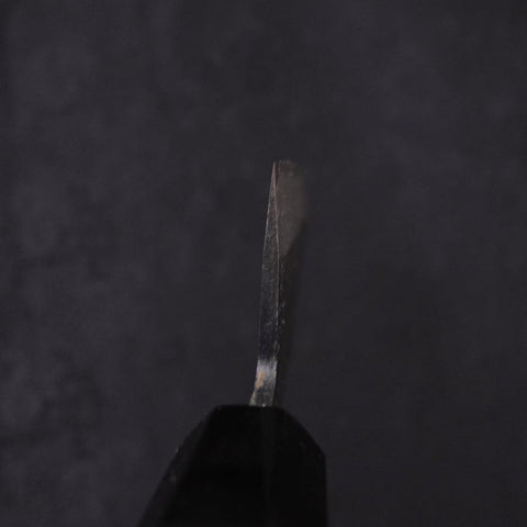 Bunka Blue Steel #2 Kurouchi Chokin Nami-Fuji Buffalo Ebony Handle 165mm-[Musashi]-[Japanese-Kitchen-Knives]