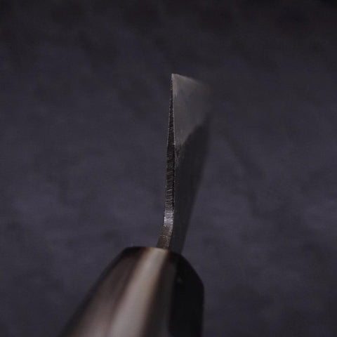 Bunka Blue Super Kurouchi Buffalo Ebony Handle 165mm-[Musashi]-[Japanese-Kitchen-Knives]