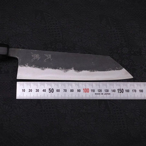 Bunka Blue Super Kurouchi Buffalo Ebony Handle 165mm-[Musashi]-[Japanese-Kitchen-Knives]