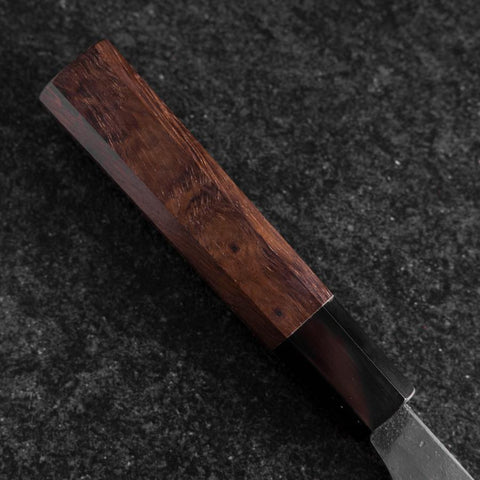 Bunka Blue Super Kurouchi Damascus Buffalo Walnut Handle 165mm (6.5”)-[Musashi]-[Japanese-Kitchen-Knives]
