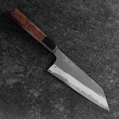 Bunka Blue Super Kurouchi Damascus Buffalo Walnut Handle 165mm (6.5”)-[Musashi]-[Japanese-Kitchen-Knives]