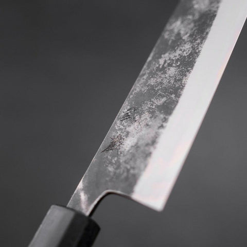 Bunka Blue Steel #1 Kurouchi Dark Blue Urushi Handle 170mm-[Musashi]-[Japanese-Kitchen-Knives]
