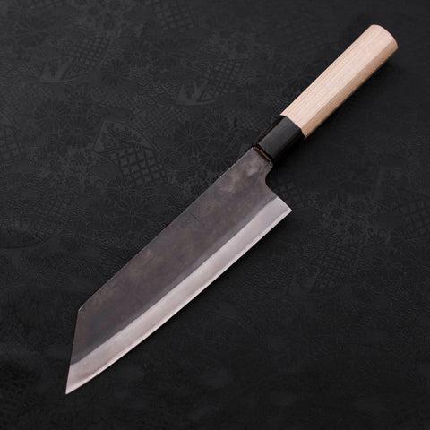 Bunka Blue Steel #1 Kurouchi Stainless Clad Buffalo Magnolia Handle 190mm-[Musashi]-[Japanese-Kitchen-Knives]