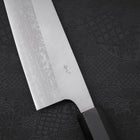Bunka Blue Steel #2 Damascus Buffalo Ebony Handle 165mm-[Musashi]-[Japanese-Kitchen-Knives]