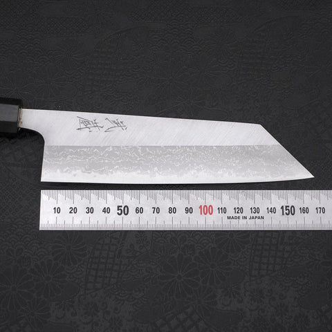 Bunka Blue Steel #2 Damascus Buffalo Ebony Handle 165mm-[Musashi]-[Japanese-Kitchen-Knives]