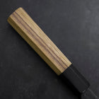 Bunka Blue Steel #2 Kurouchi Buffalo Teak Handle 165mm-[Musashi]-[Japanese-Kitchen-Knives]