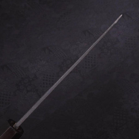 Bunka Blue Steel #2 Kurouchi Chokin Samurai Full Moon Buffalo Ebony Handle 175mm-[Musashi]-[Japanese-Kitchen-Knives]