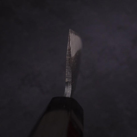 Bunka Blue Steel #2 Kurouchi Chokin Samurai New Moon Buffalo Ebony Handle 175mm-[Musashi]-[Japanese-Kitchen-Knives]