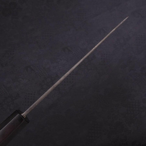 Bunka Blue Steel #2 Kurouchi Chokin Tiger-Bamboo Buffalo Ebony Handle 175mm-[Musashi]-[Japanese-Kitchen-Knives]