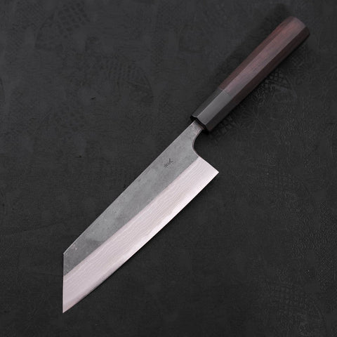 Bunka Blue Steel #2 Kurouchi Damascus Buffalo Ebony Handle 165mm (6.5”)