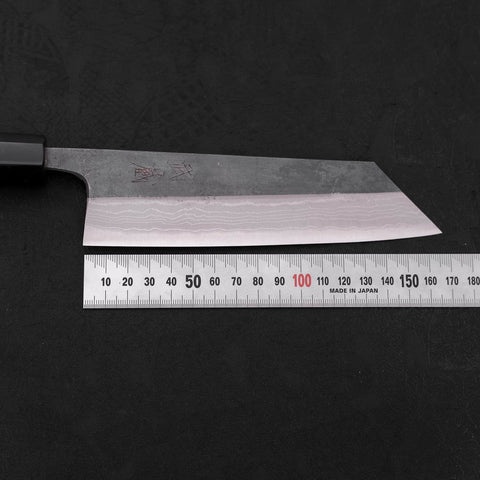 Bunka Blue Steel #2 Kurouchi Damascus Buffalo Ebony Handle 165mm (6.5”)
