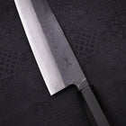 Bunka Blue Steel #2 Kurouchi Damascus Buffalo Ebony Handle 180mm-[Musashi]-[Japanese-Kitchen-Knives]