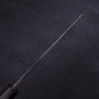 Bunka Blue Steel #2 Kurouchi Damascus Buffalo Ebony Handle 180mm-[Musashi]-[Japanese-Kitchen-Knives]